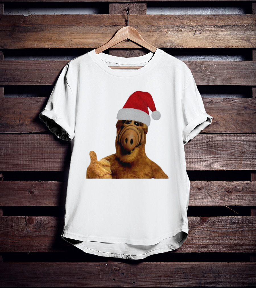 Alf Wearing Santa Hat Christmas Holiday T-Shirt