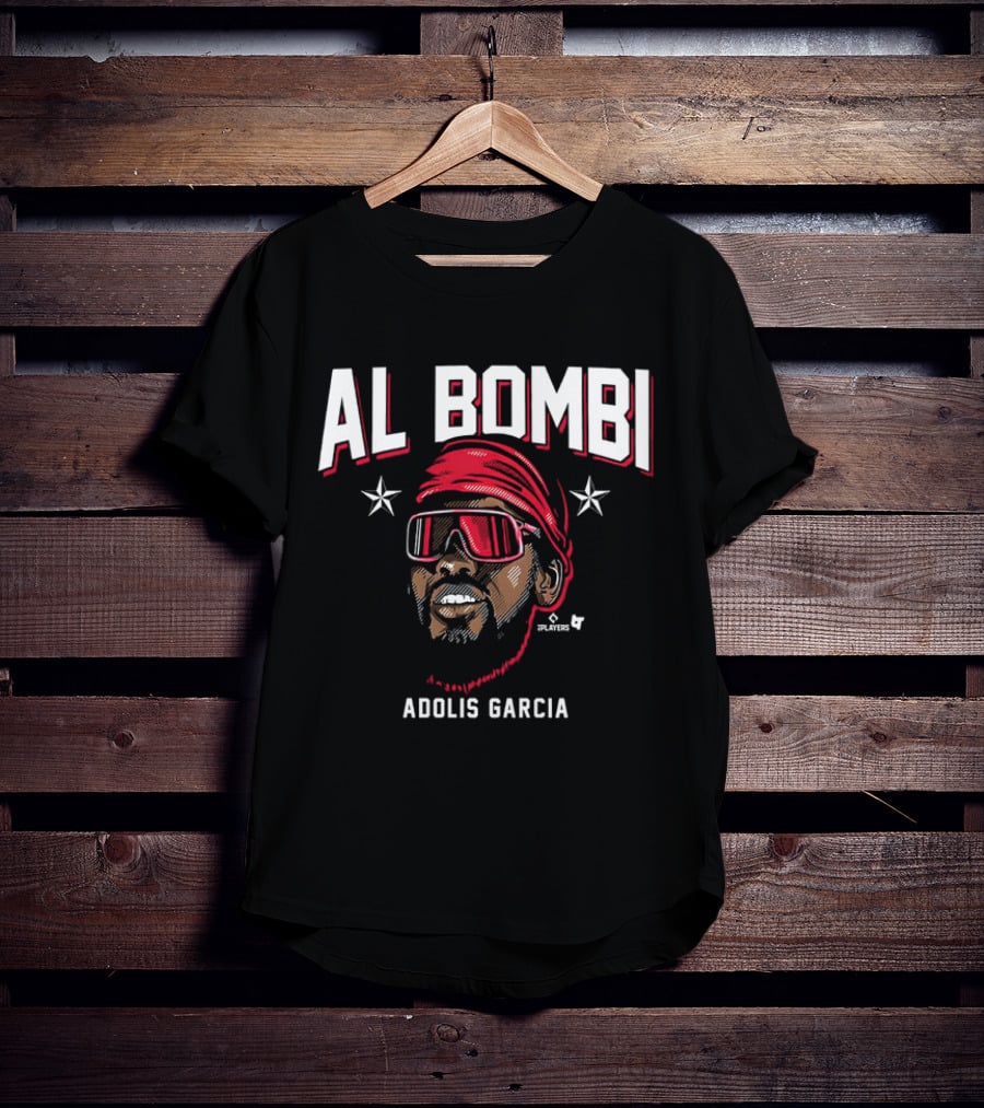 Adolis Garcia Al Bombi Players Shirt With Red Bandana And Sunglasses T-Shirt