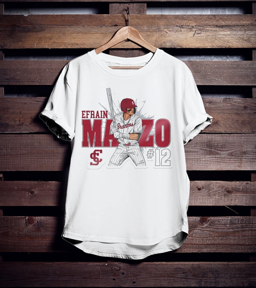 Efrain Manzo SCU Broncos Baseball #12 T-Shirt