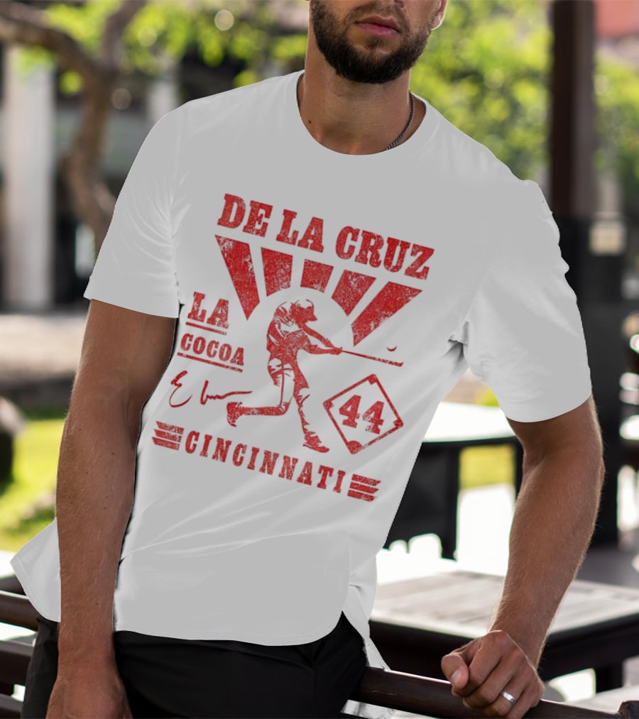 De La Cruz LA Cocoa Cincinnati Reds 44 Signature T-Shirt