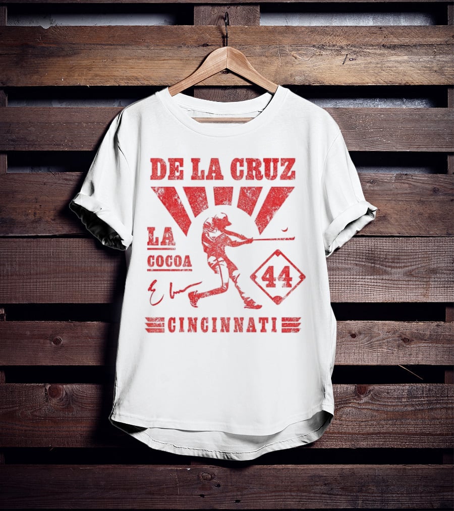 De La Cruz LA Cocoa Cincinnati Reds 44 Signature T-Shirt