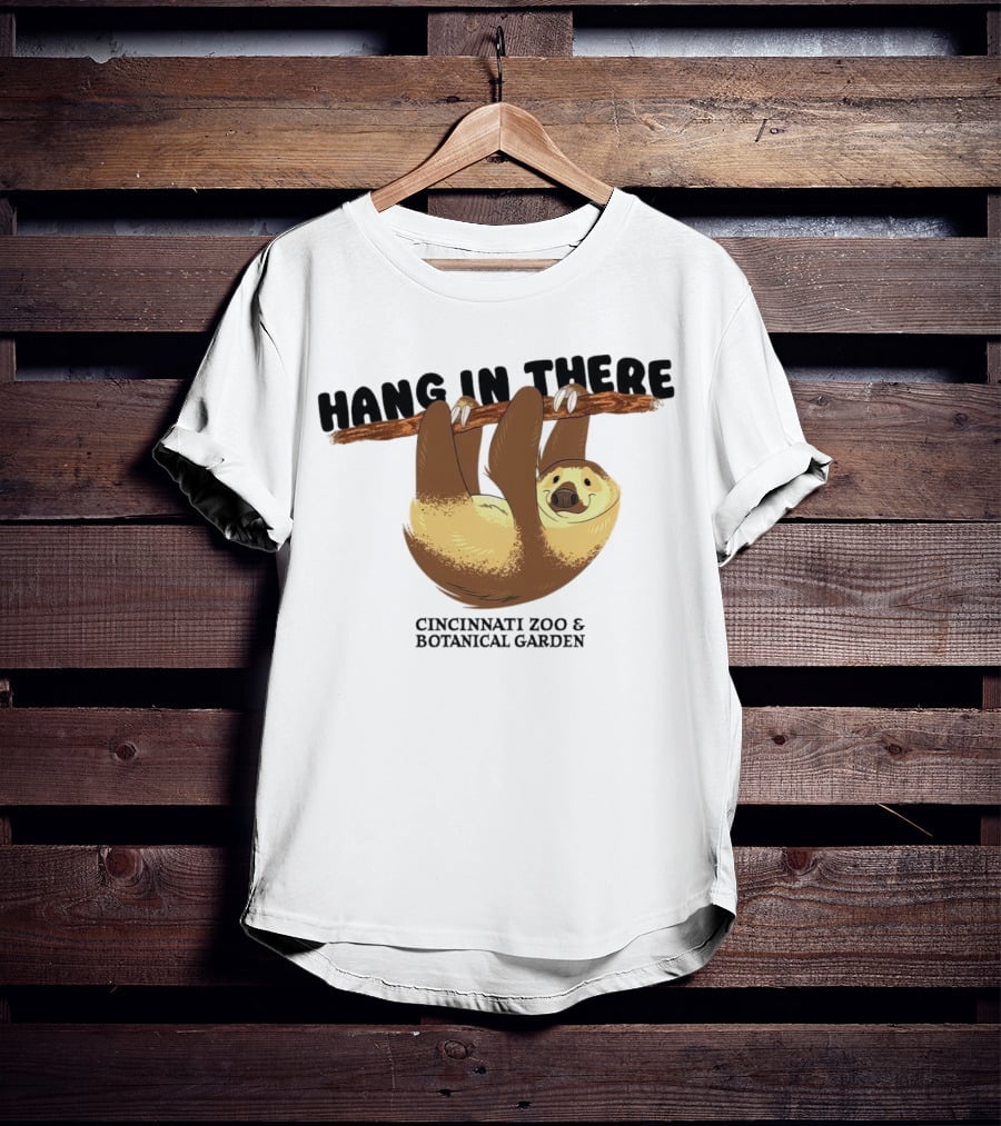 Hang In There Cincinnati Zoo And Botanical Garden Sloth T-Shirt