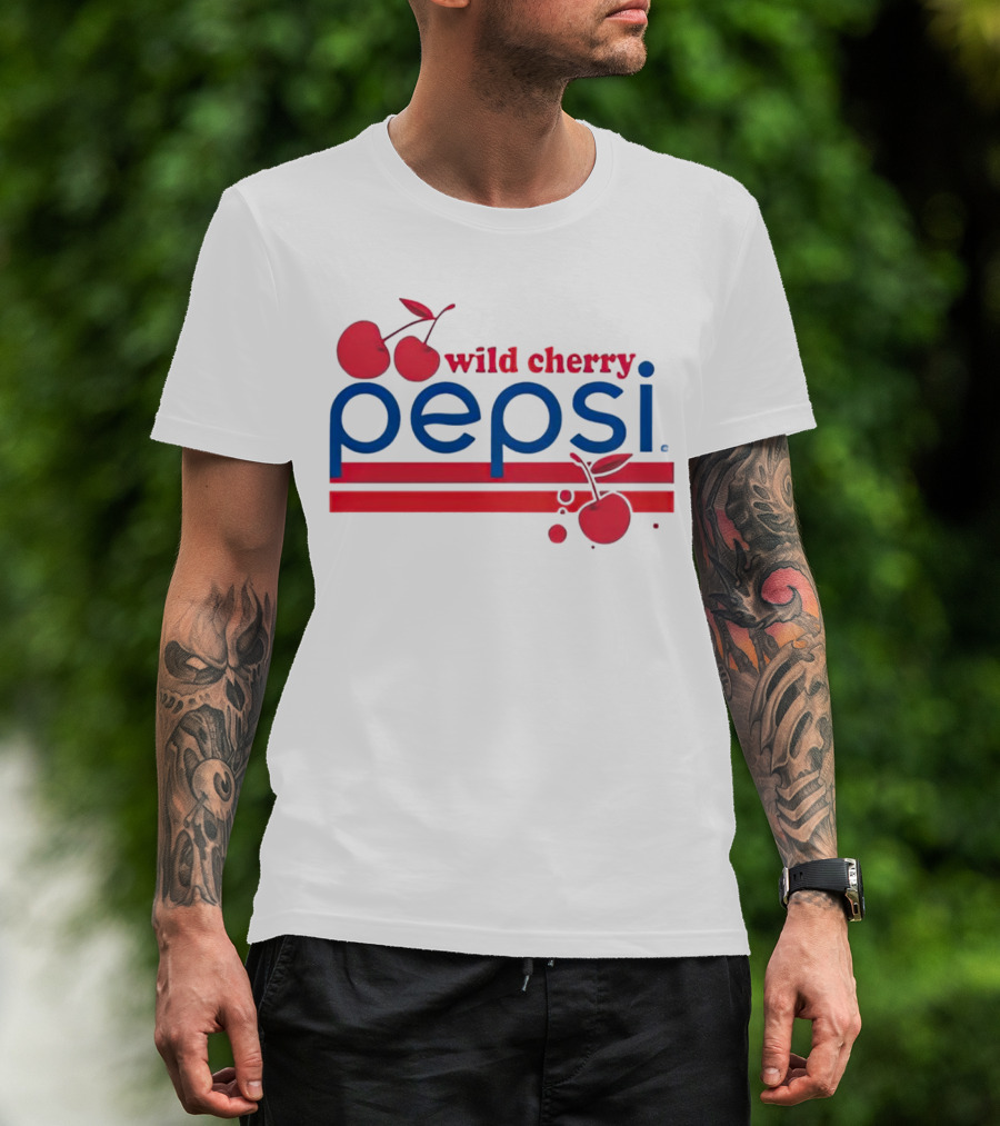 Pepsi Wild Cherry Retro Logo With Cherries T-Shirt