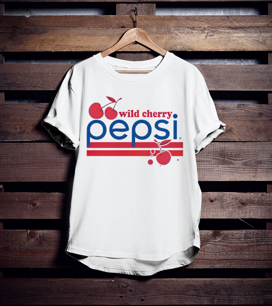 Pepsi Wild Cherry Retro Logo With Cherries T-Shirt