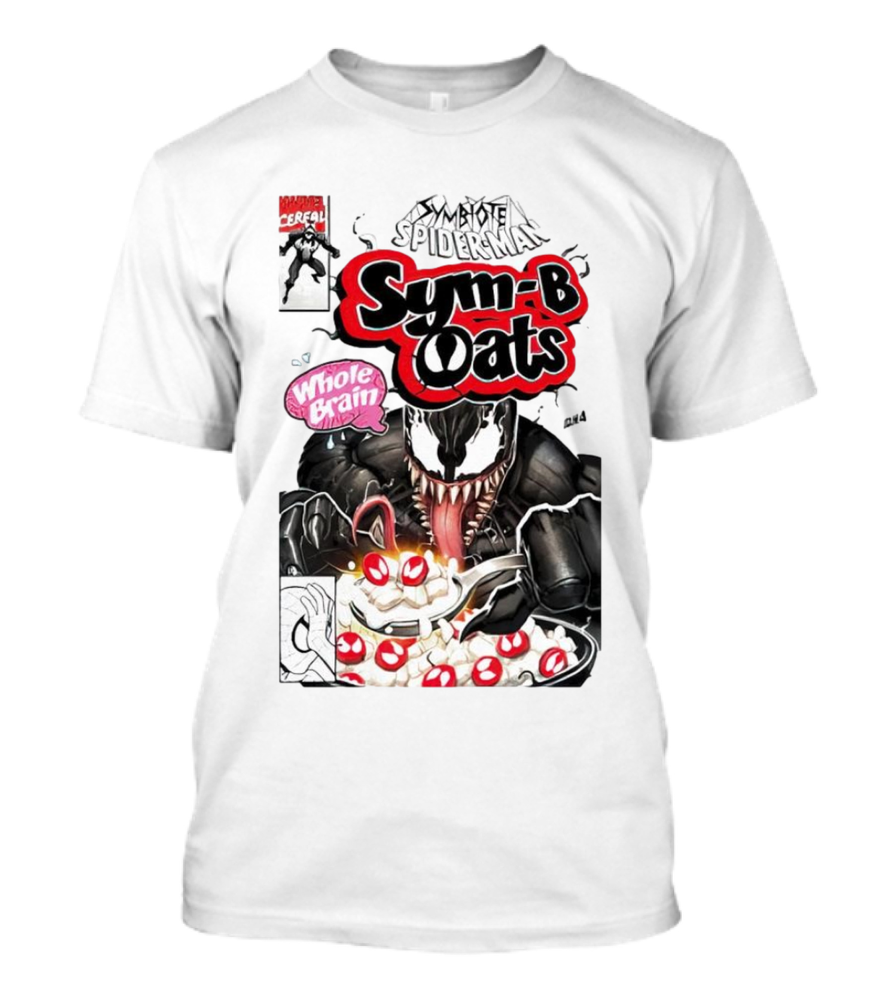 Venom Symbiote Spider-Man Sym-B Oats Whole Brain Breakfast Cereal T-Shirt