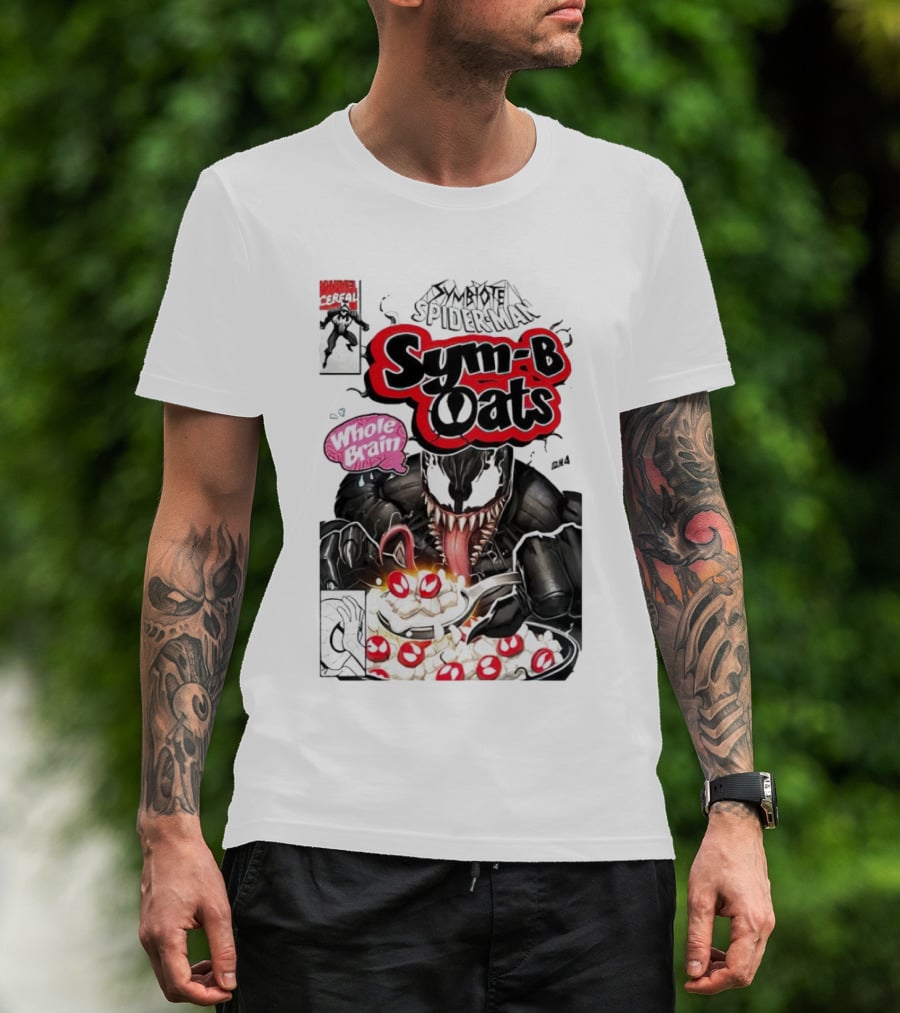 Venom Symbiote Spider-Man Sym-B Oats Whole Brain Breakfast Cereal T-Shirt