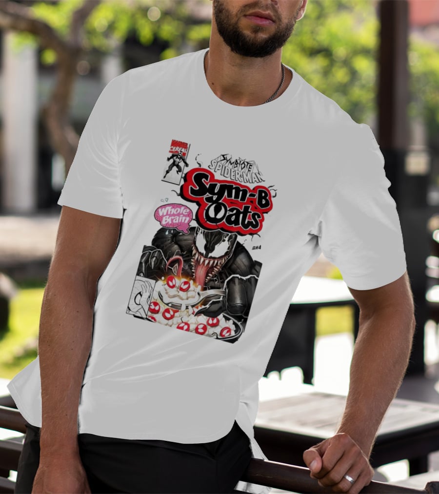 Venom Symbiote Spider-Man Sym-B Oats Whole Brain Breakfast Cereal T-Shirt