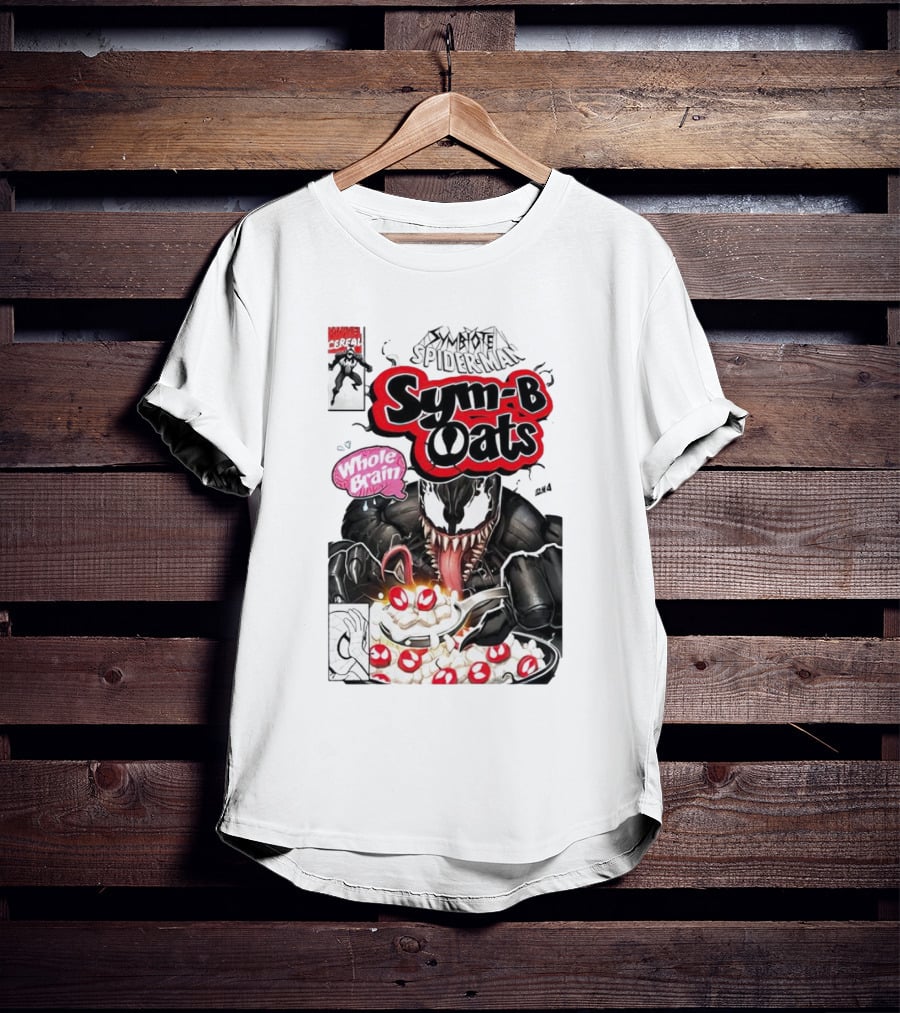 Venom Symbiote Spider-Man Sym-B Oats Whole Brain Breakfast Cereal T-Shirt