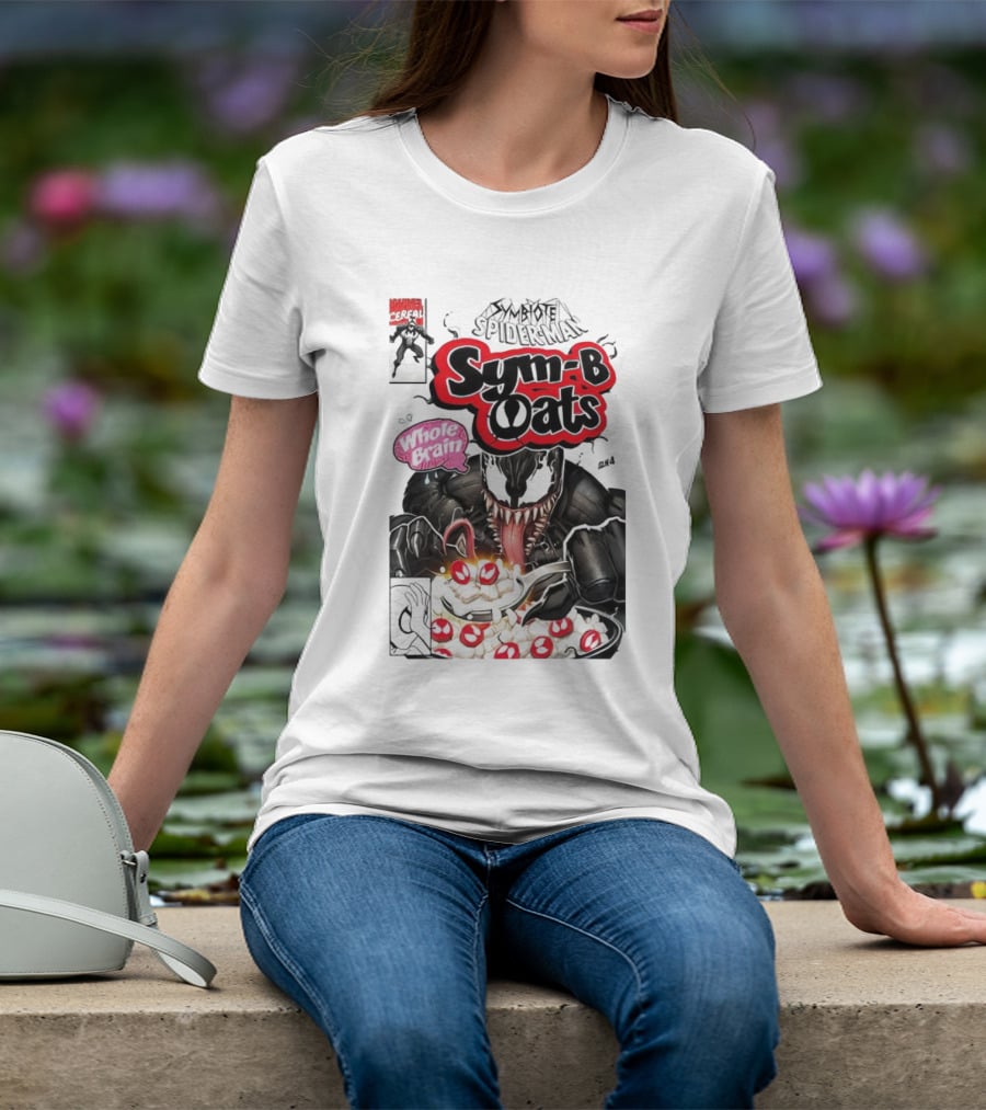 Venom Symbiote Spider-Man Sym-B Oats Whole Brain Breakfast Cereal T-Shirt
