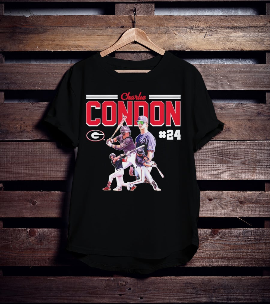 Charlie Condon Georgia Bulldogs NCAA Baseball Player #24 Collage T-Shirt