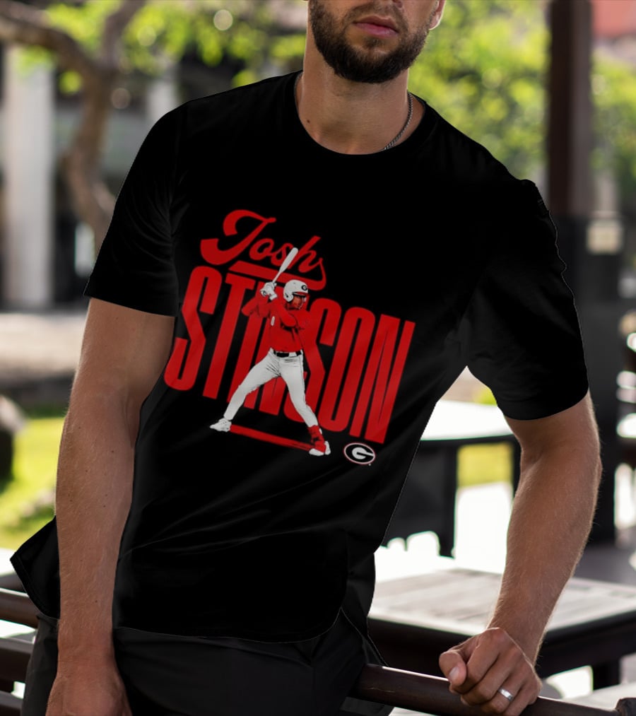 Josh Stinson Georgia Baseball Player Collage NCAA T-Shirt