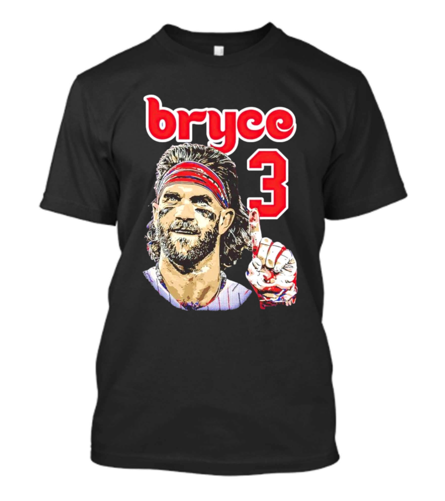 Bryce Harper 3 Finger Pose Fan T-Shirt