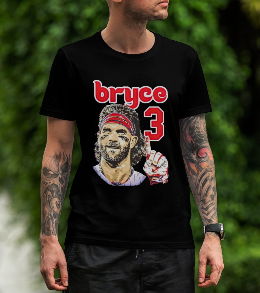 Bryce Harper 3 Finger Pose Fan T-Shirt
