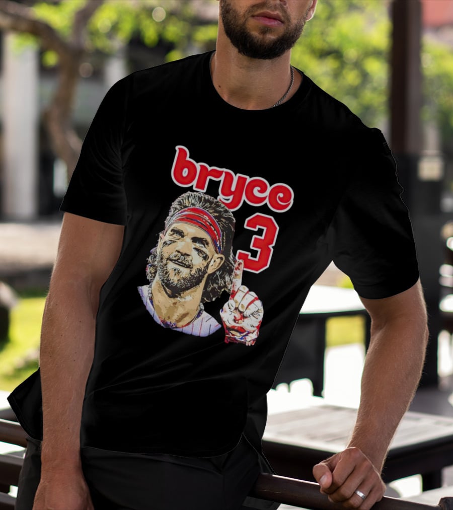 Bryce Harper 3 Finger Pose Fan T-Shirt