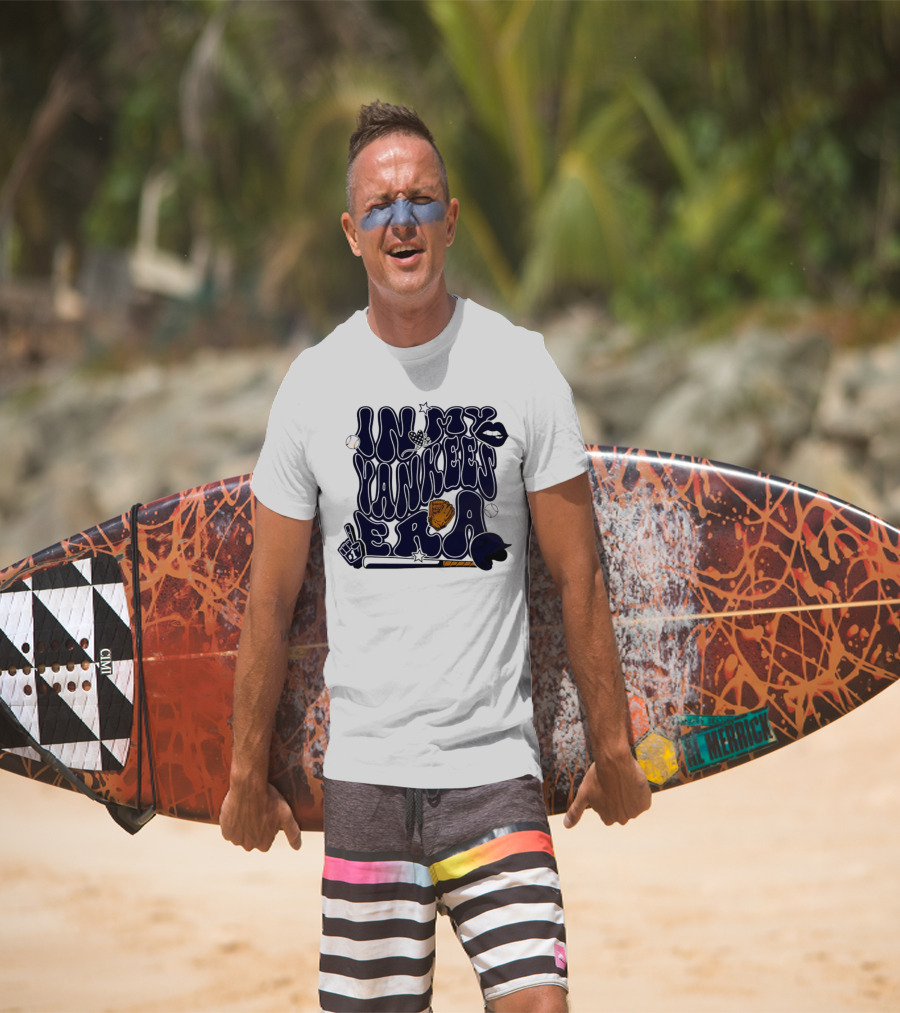 In My Yankees Era Baseball Bat MLB Baseball Lips Glove Yankees Era T-Shirt