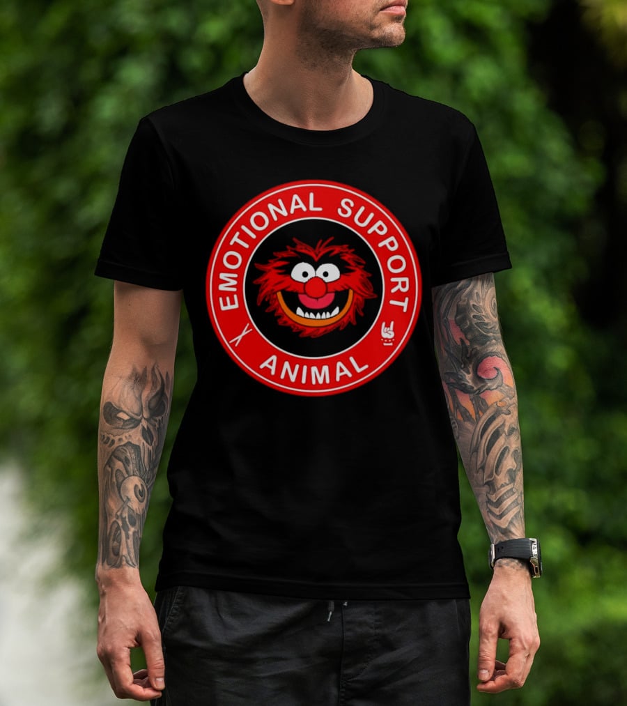 Emotional Support Animal Muppets Face Circle T-Shirt
