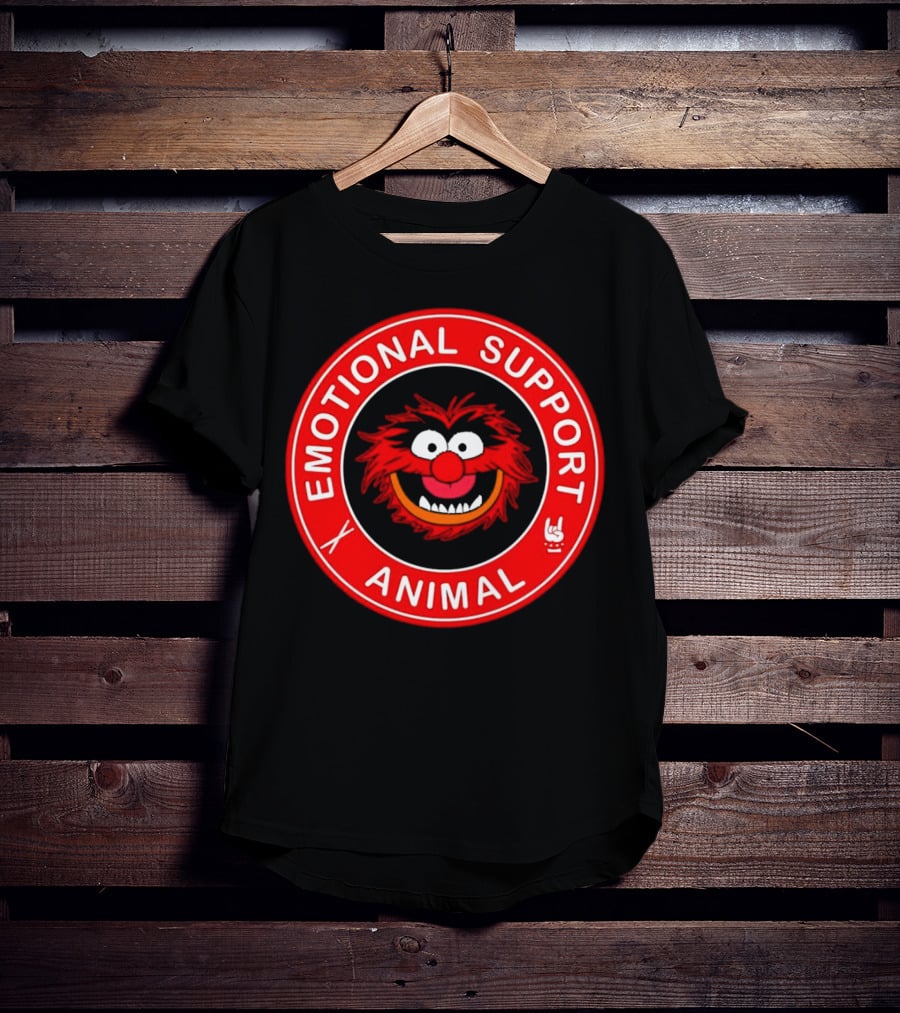 Emotional Support Animal Muppets Face Circle T-Shirt