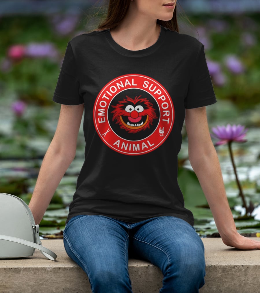 Emotional Support Animal Muppets Face Circle T-Shirt