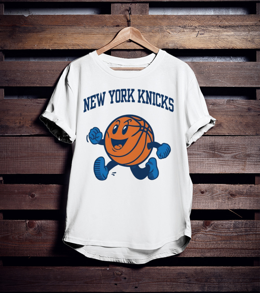 New York Knicks Running Basketball Character T-Shirt