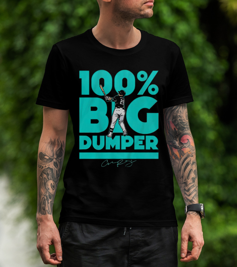 100% Big Dumper Player 29 Baseball Signature T-Shirt