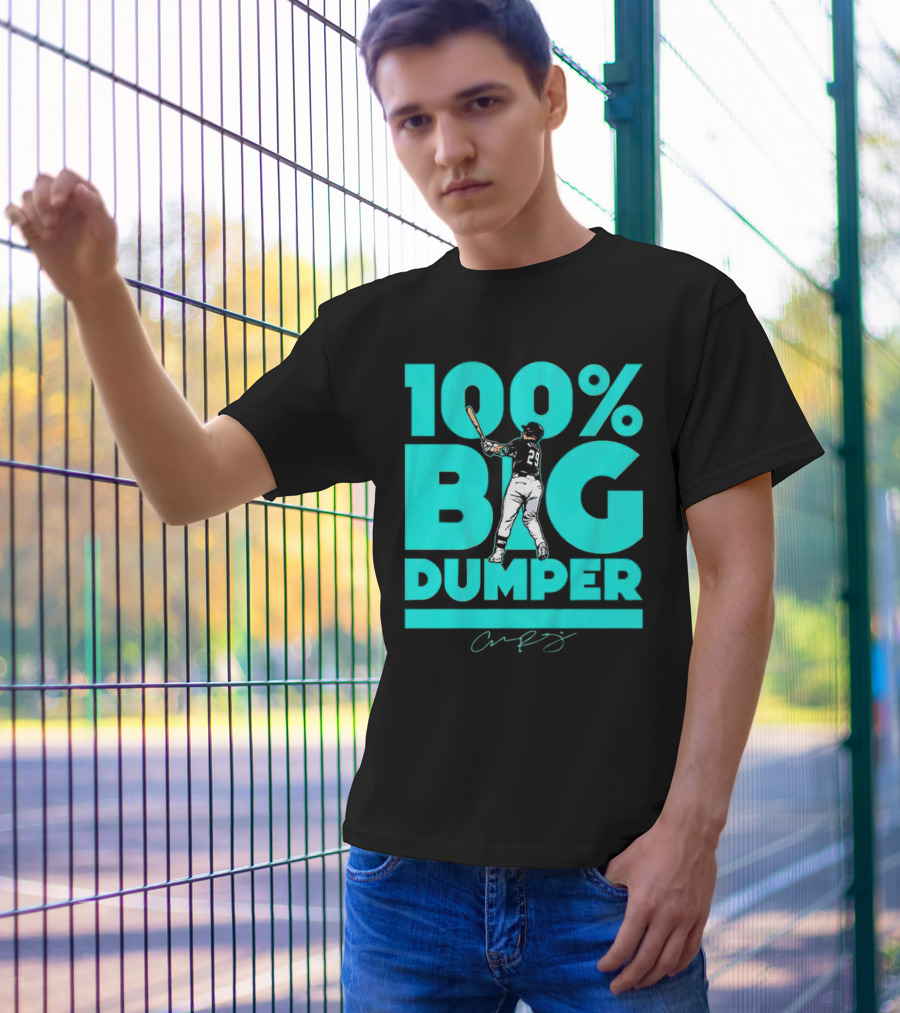 100% Big Dumper Player 29 Baseball Signature T-Shirt