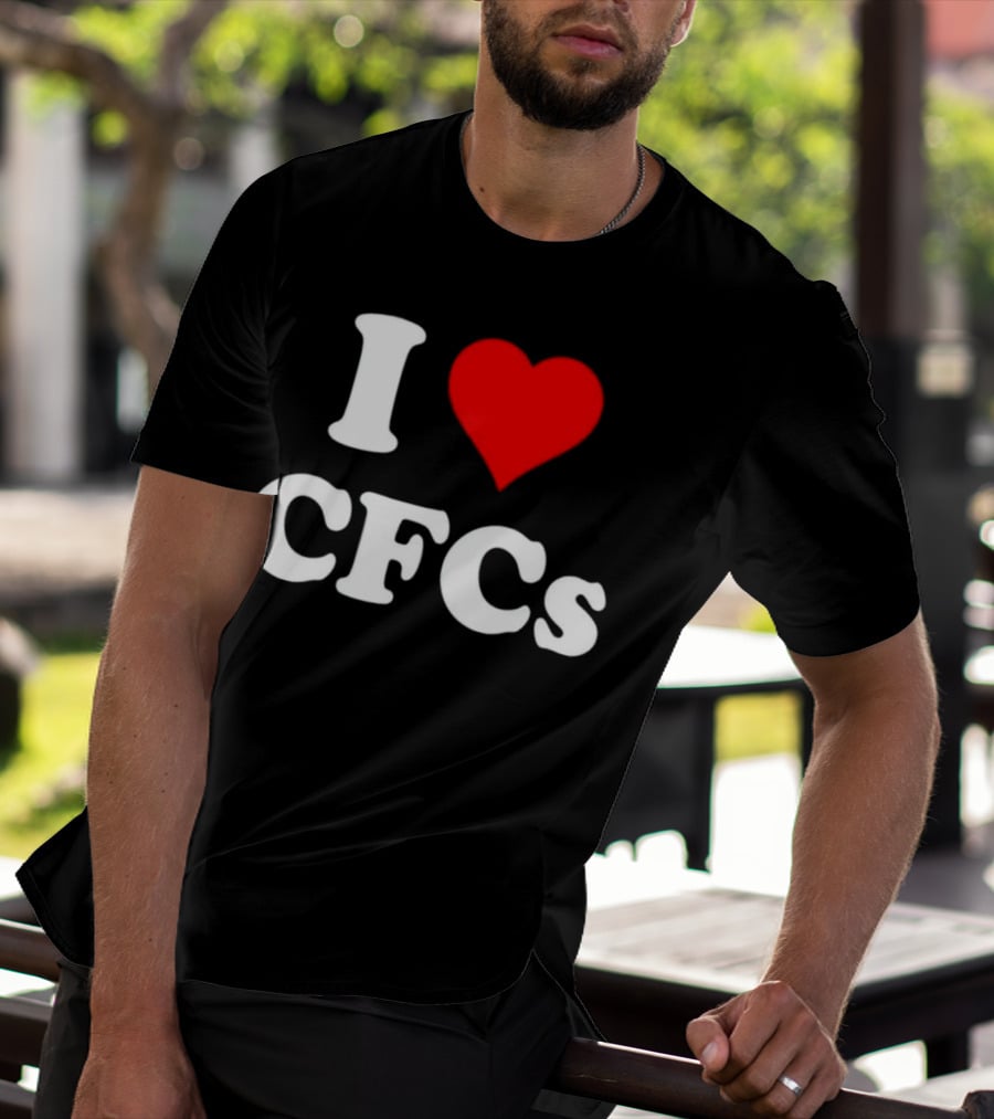 I Heart CFCs Retro-Style Bold Text And Red Heart T-Shirt