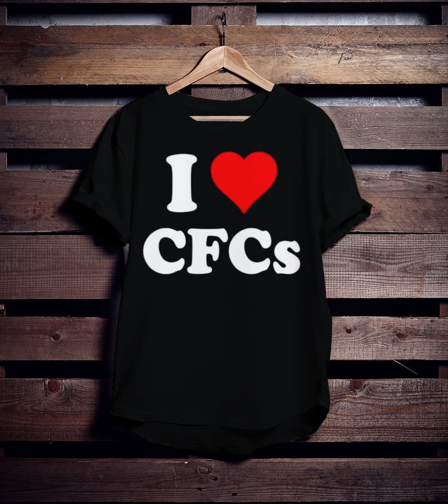 I Heart CFCs Retro-Style Bold Text And Red Heart T-Shirt