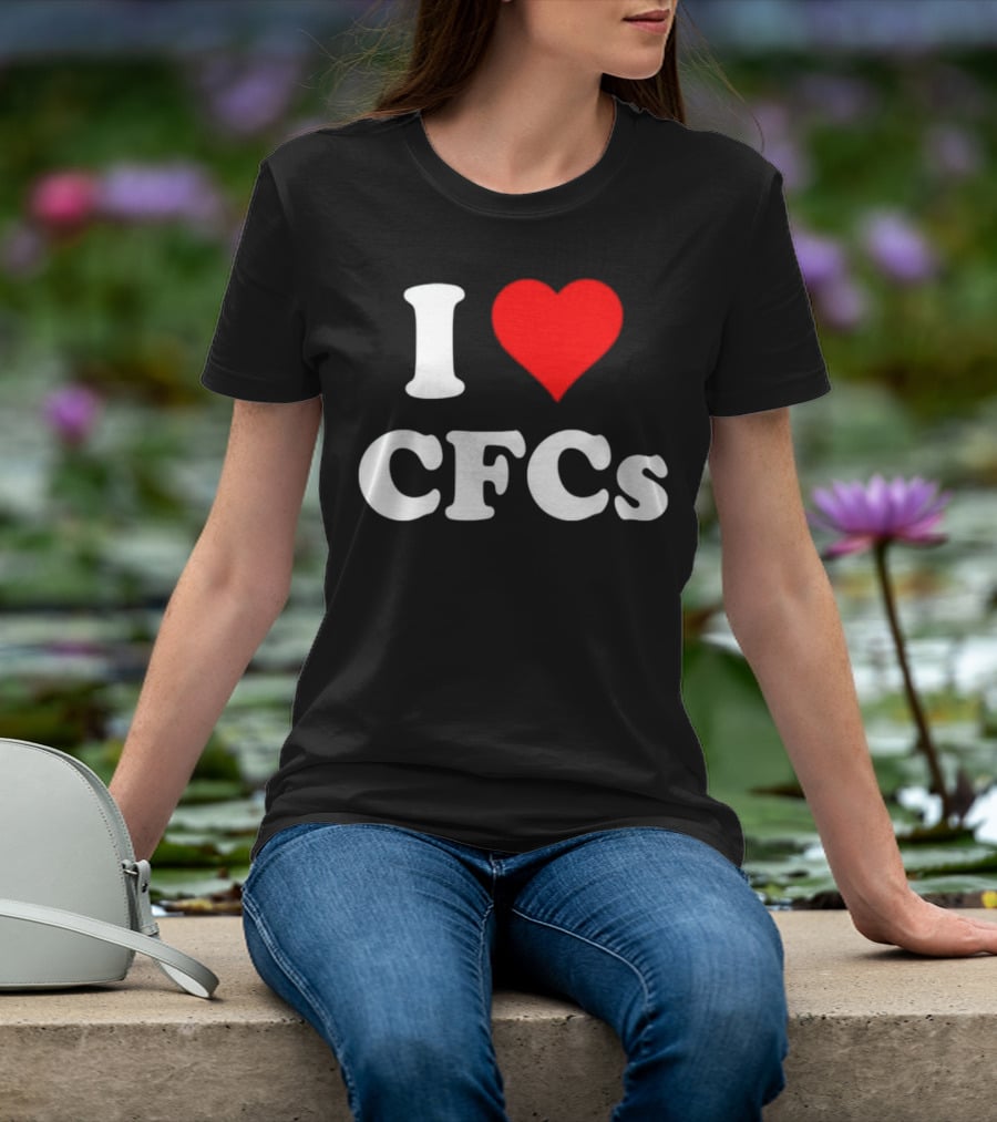 I Heart CFCs Retro-Style Bold Text And Red Heart T-Shirt