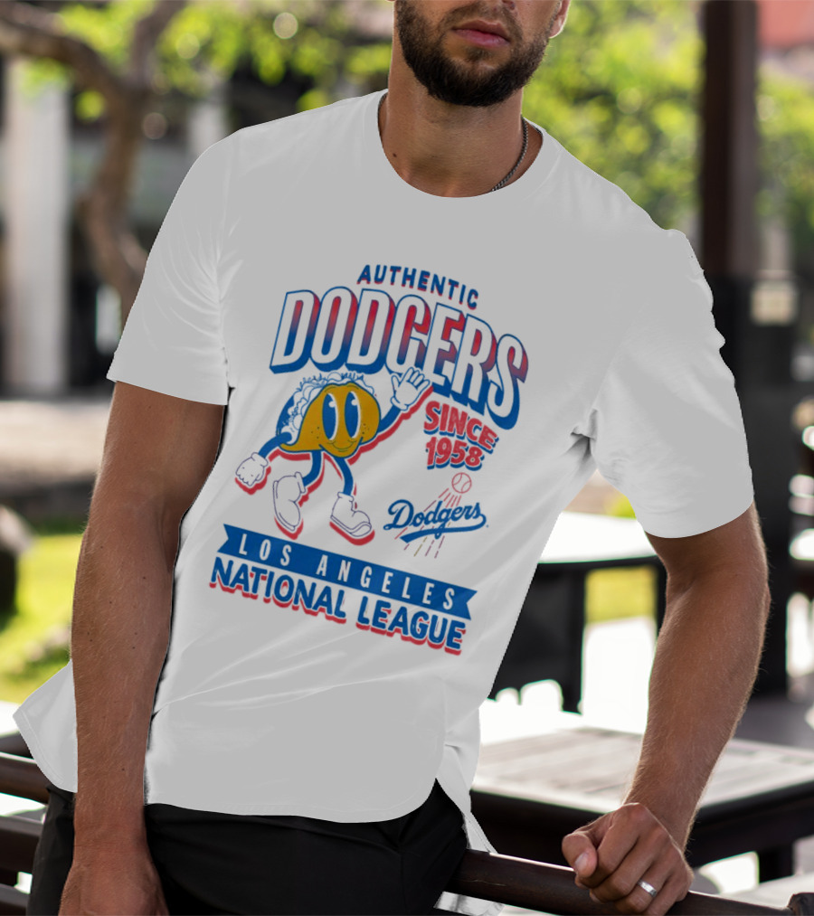 Authentic Dodgers Los Angeles Since 1958 National League Dodgers T-Shirt