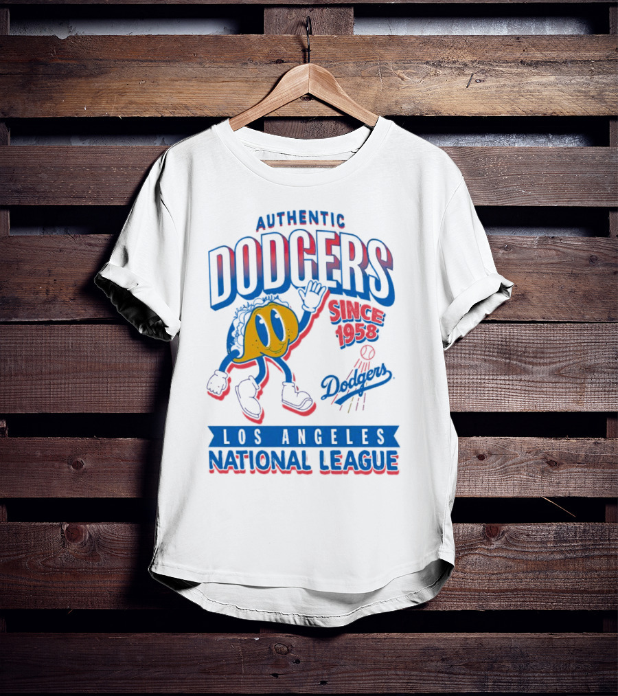 Authentic Dodgers Los Angeles Since 1958 National League Dodgers T-Shirt
