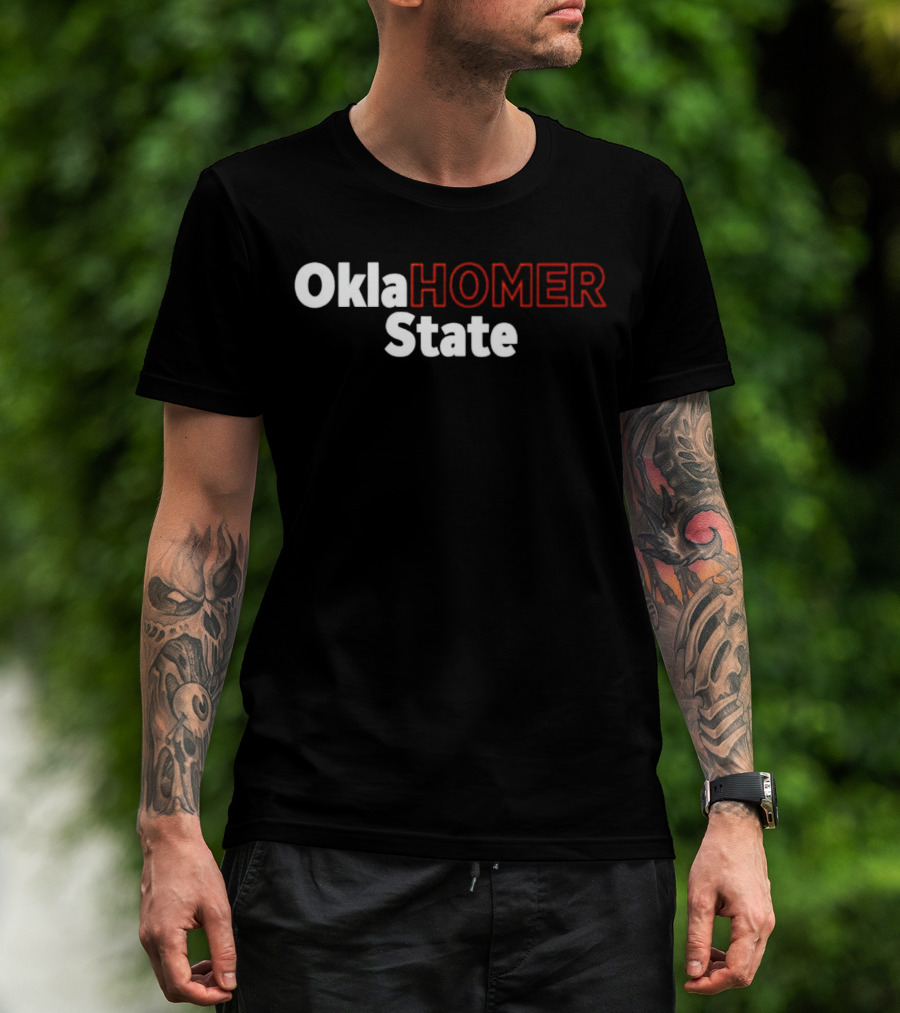 Okla HOMER State Playful Text T-Shirt