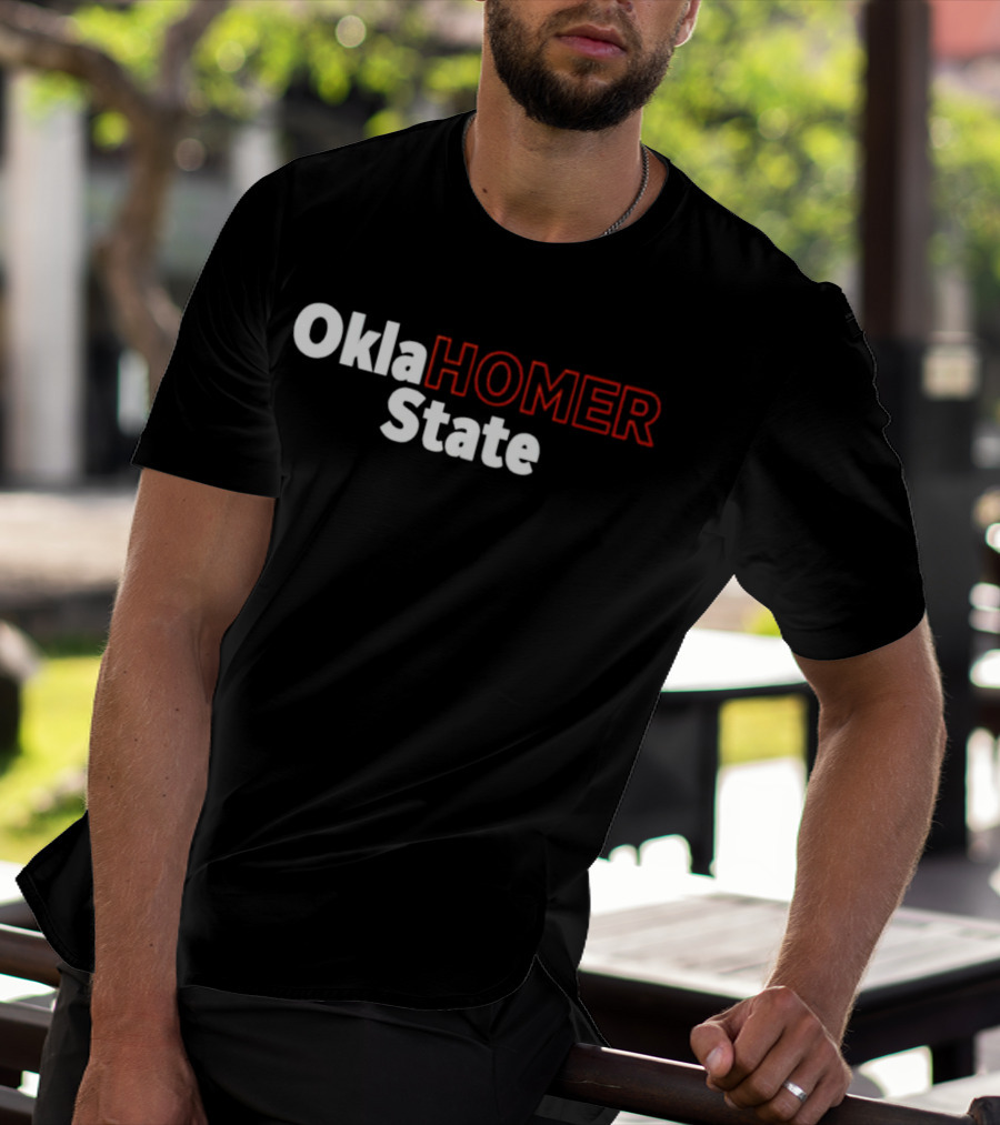Okla HOMER State Playful Text T-Shirt