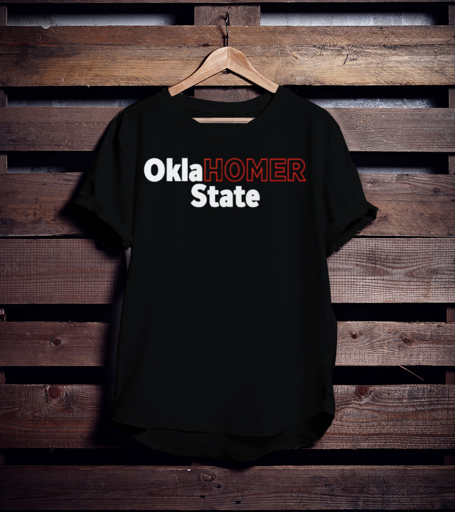 Okla HOMER State Playful Text T-Shirt