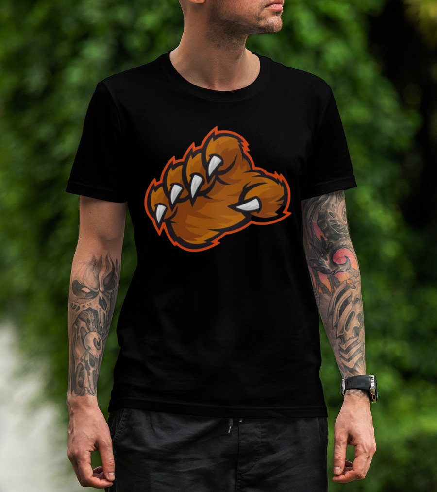 The Claw Bears Football Fierce Paw T-Shirt