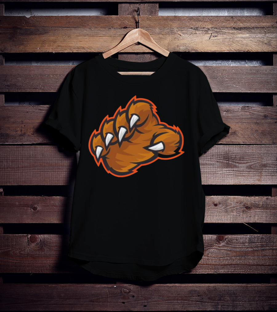 The Claw Bears Football Fierce Paw T-Shirt