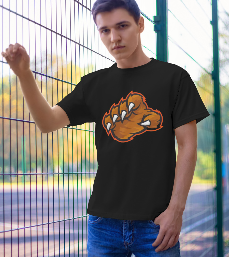The Claw Bears Football Fierce Paw T-Shirt