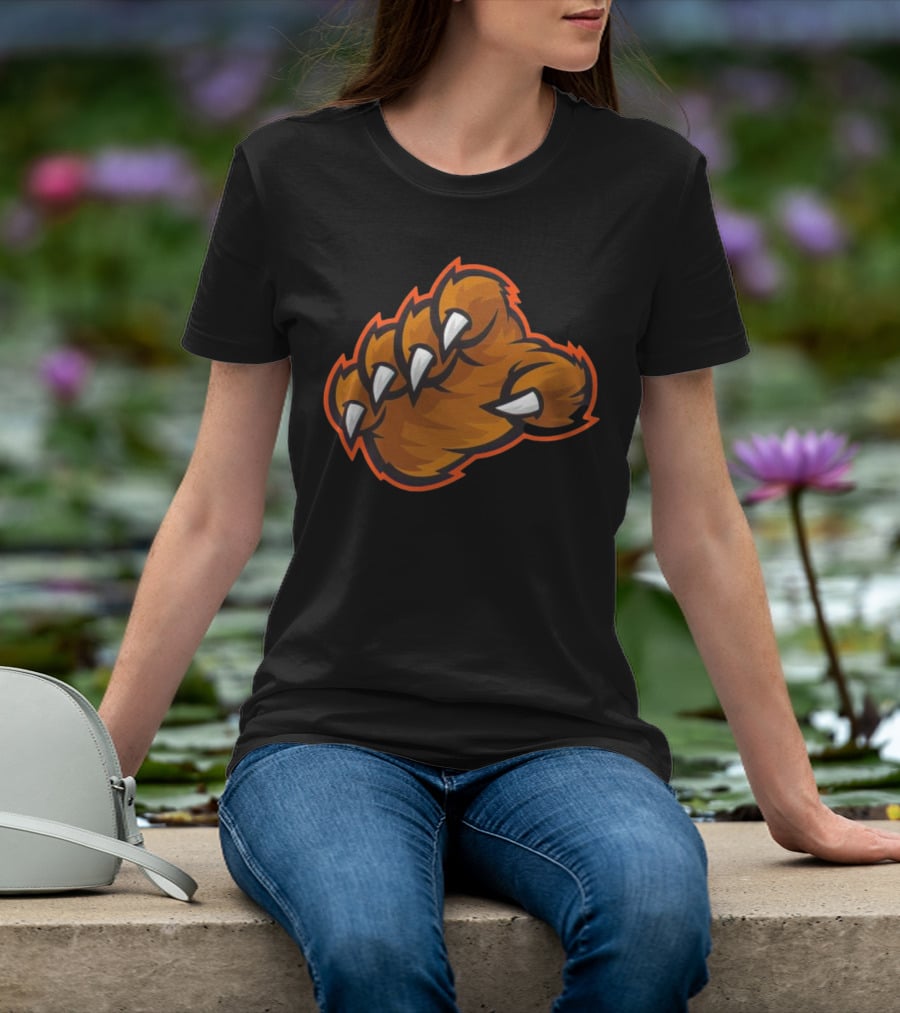 The Claw Bears Football Fierce Paw T-Shirt