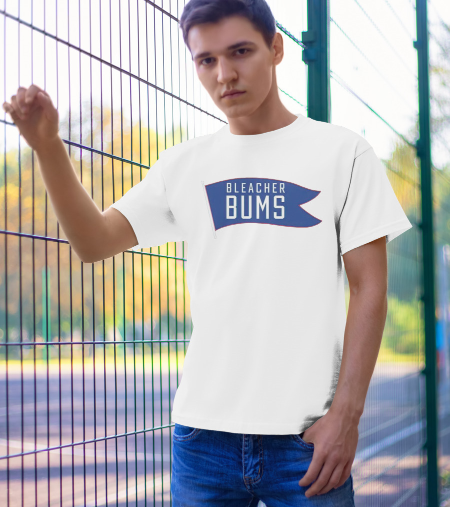 Bleacher Bums Blue Flag Banner T-Shirt
