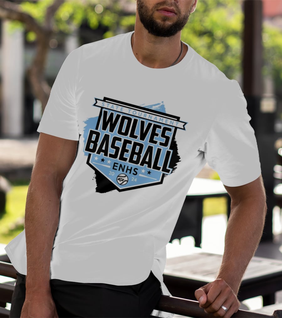 State Tournament ENHS Wolves Baseball T-Shirt
