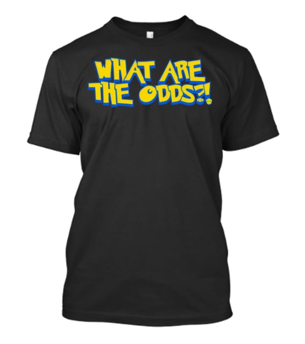 What Are The Odds Dice Playful Yellow Blue Typography T-Shirt
