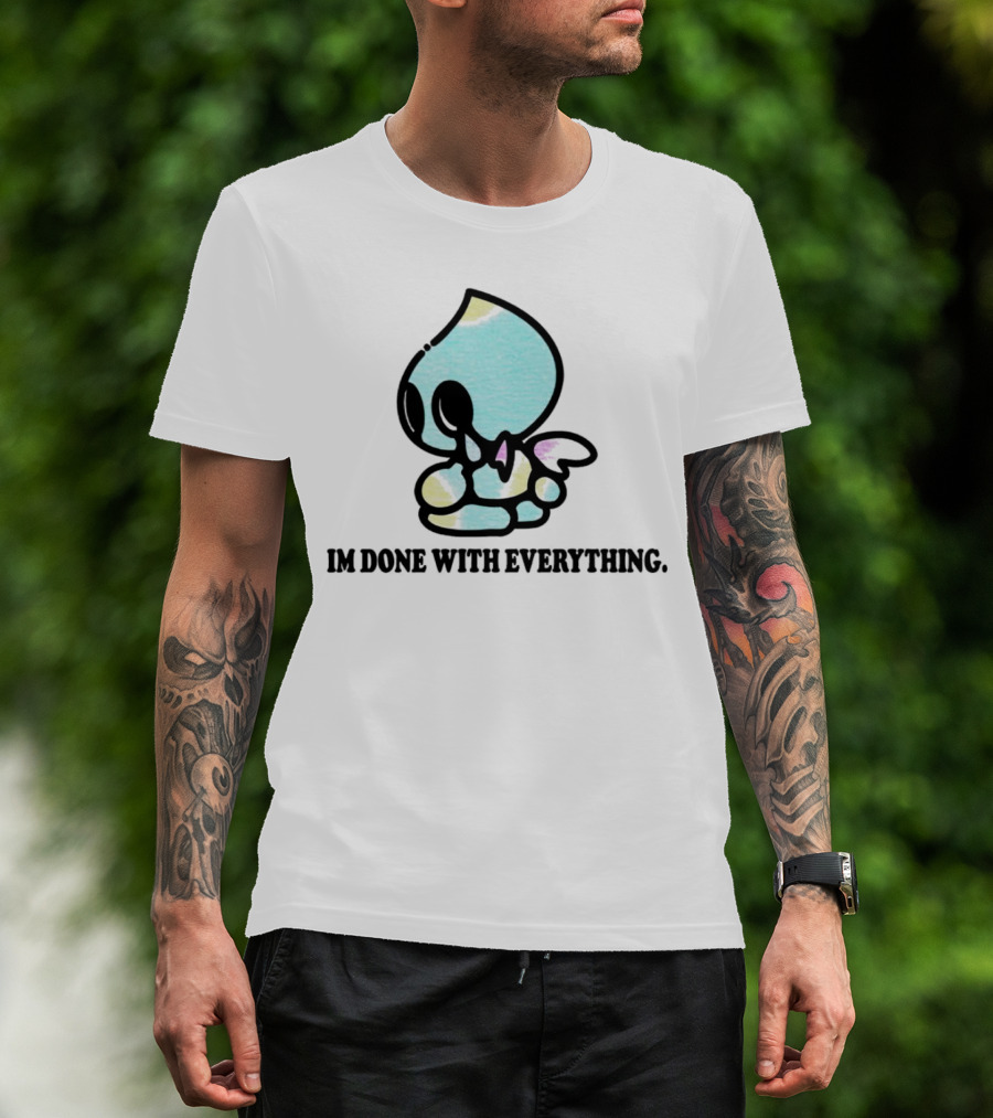 Chaos I'm Done With Everything Pastel Skull Character T-Shirt