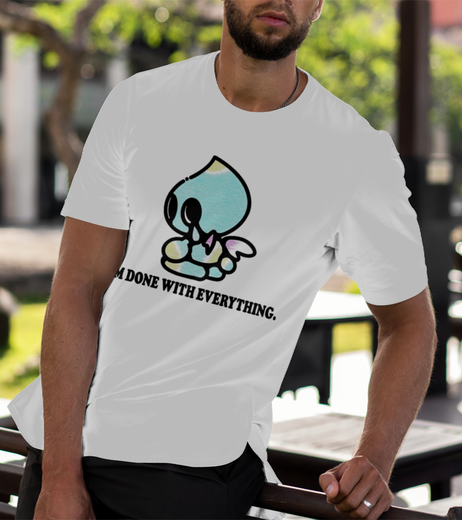 Chaos I'm Done With Everything Pastel Skull Character T-Shirt