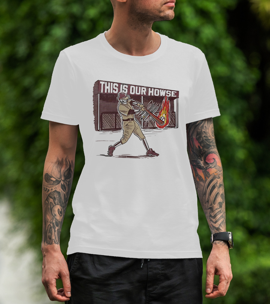 This Is Our Howse Baseball Flaming Bat Swing T-Shirt