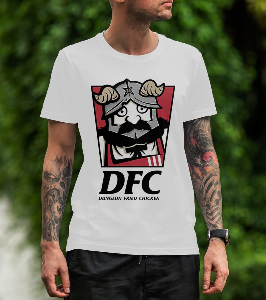 DFC Dungeon Fried Chicken Knight Helmet T-Shirt