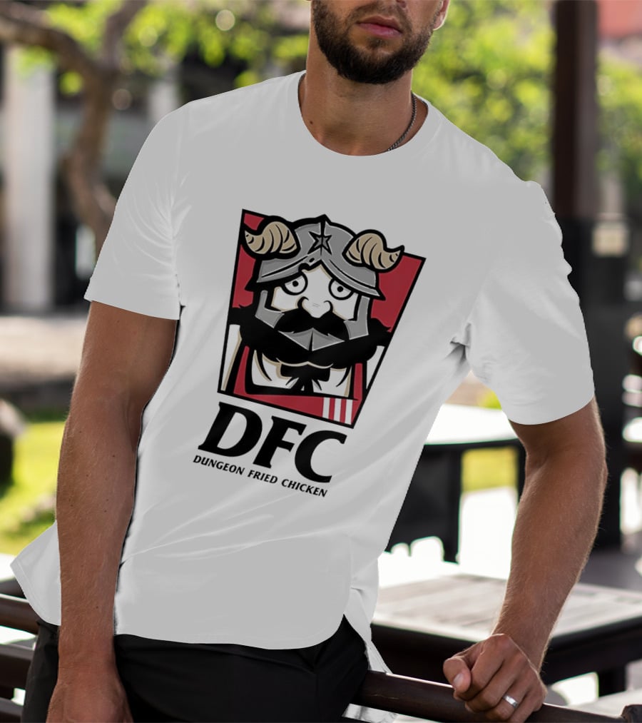 DFC Dungeon Fried Chicken Knight Helmet T-Shirt