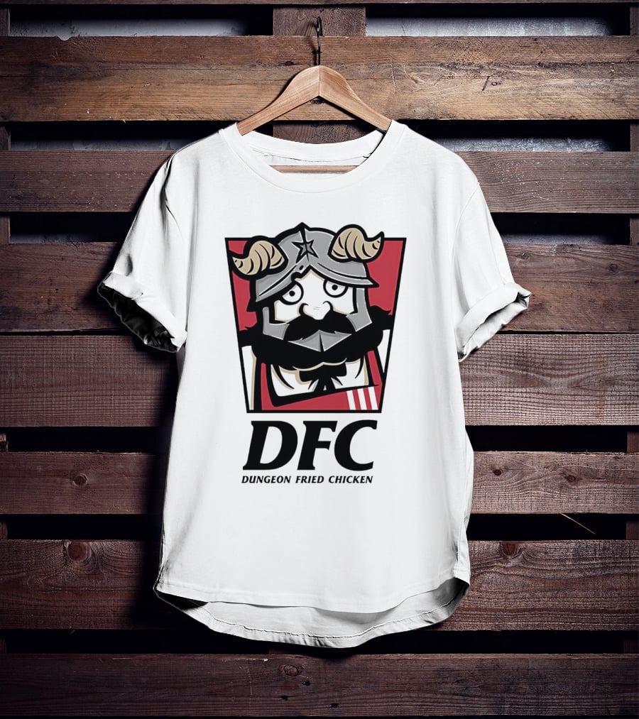 DFC Dungeon Fried Chicken Knight Helmet T-Shirt
