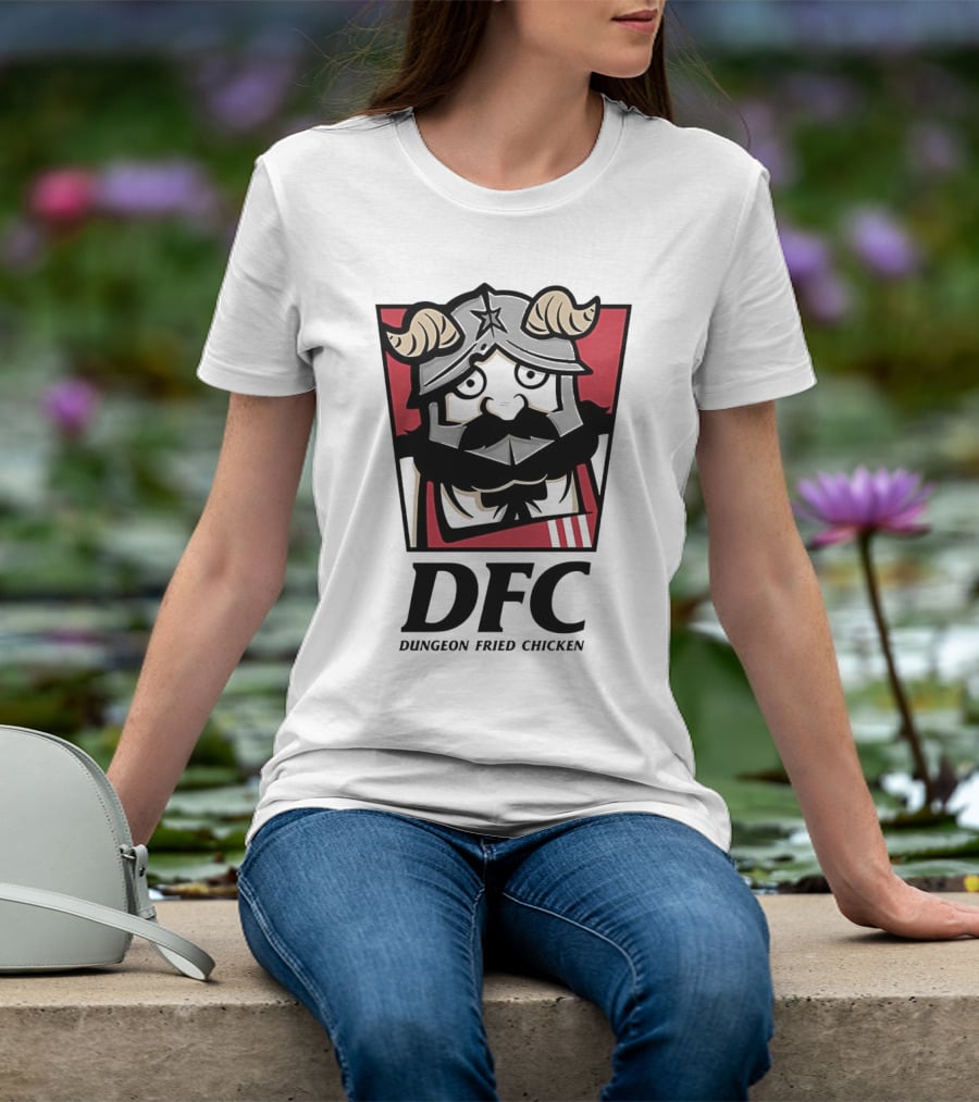 DFC Dungeon Fried Chicken Knight Helmet T-Shirt