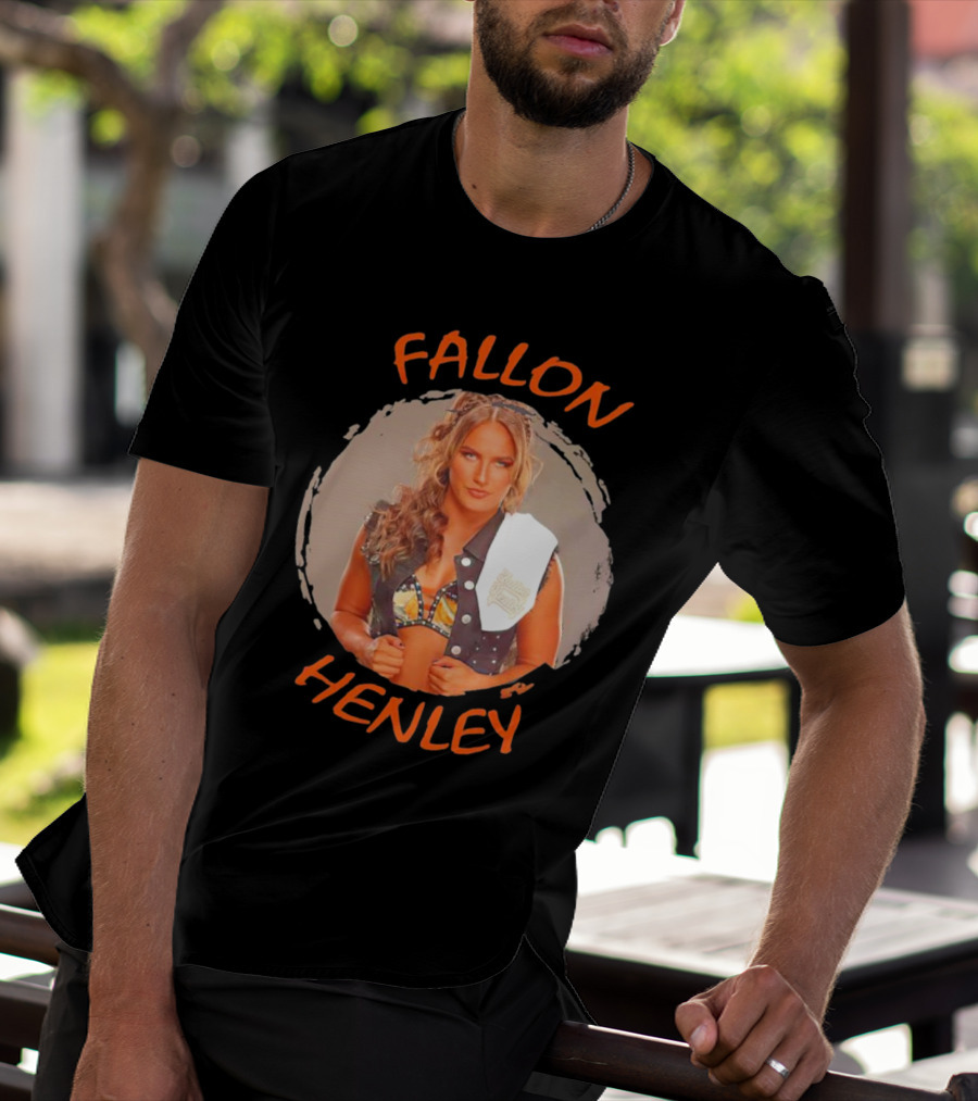 Fallon Henley WWE Bold Image With Studded Vest And Headband T-Shirt