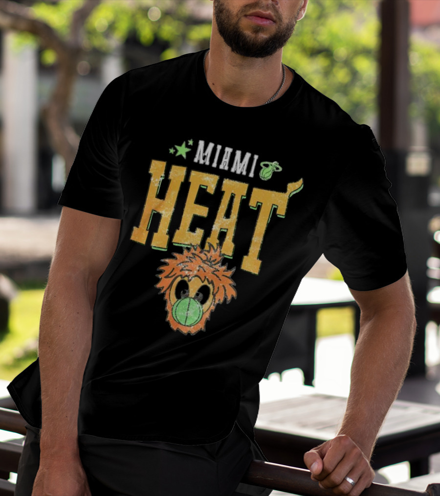 Miami Heat Burnie Basketball Court Culture T-Shirt
