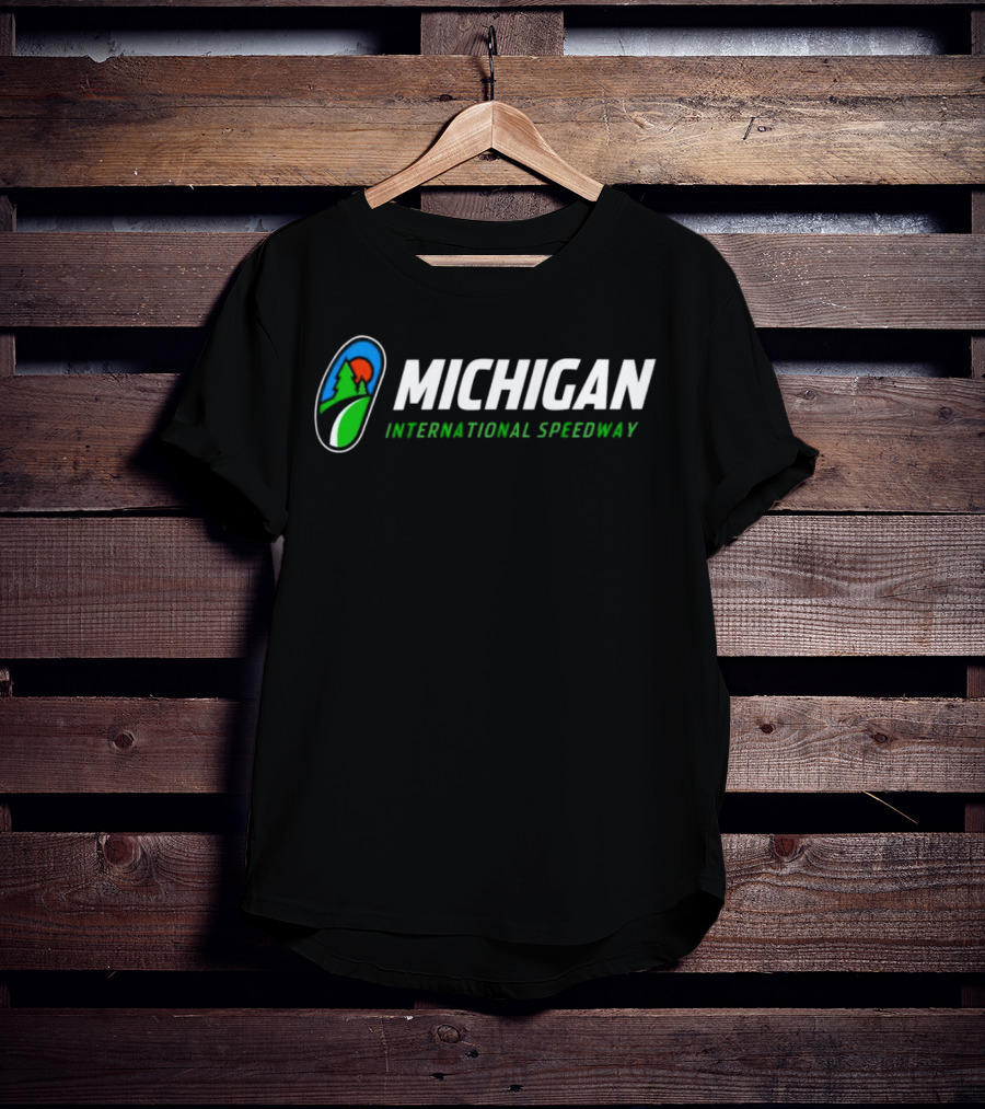 MICHIGAN INTERNATIONAL SPEEDWAY Logo Tree Landscape T-Shirt
